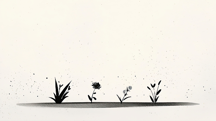 JPG 모양 식물 디자인 꽃 예술 줄기 컬러 잎 일러스트 자연 하늘 생명 환경 성장 풀 그림 국내일러스트 AI일러스트 AI콘텐츠 생태계 파일형식