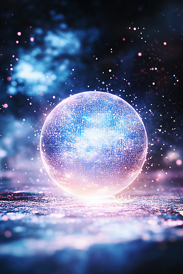 JPG 편집이미지 그릇 컬러 백그라운드 조명 빛 반짝임 우주 공간 입자 중앙 신비 현상 이미지편집 AI컴퓨터그래픽 AI콘텐츠 식기 컨셉 모션 파일형식