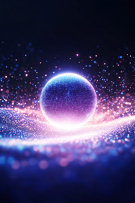 JPG 편집이미지 과학 백그라운드 기술 파란색 빛 반짝임 우주 디지털 에너지 화려 입자 신비 환상 이미지편집 AI컴퓨터그래픽 AI콘텐츠 컬러 컨셉 모션 파일형식