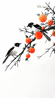 JPG 나무 동물 열매 예술 일러스트 자연 조류 생명 가지 나뭇잎 귤 풍경 정원 주황색 나뭇가지 생태계 새장 조화 뷰티풀 국내일러스트 AI일러스트 AI콘텐츠 식물 컬러 잎 채소 과일 케이지 파일형식