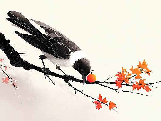 JPG 동물 컬러 단풍 과일 일러스트 자연 조류 생명 따뜻함 평화 환경 소리 가을 나뭇가지 숲 생태계 장면 조화 뷰티풀 국내일러스트 AI일러스트 AI콘텐츠 나무 계절 컨셉 잎 파일형식