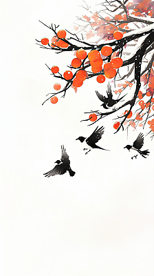 JPG 나무 동물 열매 컬러 일러스트 자연 조류 가지 미술 풍경 평화 일출 가을 나뭇가지 생태계 조화 새떼 뷰티풀 풍경화 국내일러스트 AI일러스트 AI콘텐츠 식물 계절 컨셉 채소 문화예술 노을 그림 파일형식