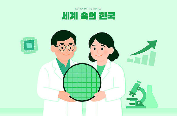 디자인 산업 일러스트 그래프 협력 한국 기술 실험 자료 성장 도구 발전 실험실 제조 과학자 반도체 혁명 개발 창의성 웨하스 국내일러스트 AI파일 직업 아시아 과학 컨셉 쿠키 학자 파일형식 벡터