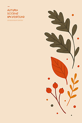 PSD 식물 디자인 백그라운드 잎 크리스마스 패턴 일러스트 자연 따뜻함 형상 장식 초록색 갈색 주황색 가을 그림 조화 색감 국내일러스트 계절 기념일 컬러 무늬 생태계 파일형식