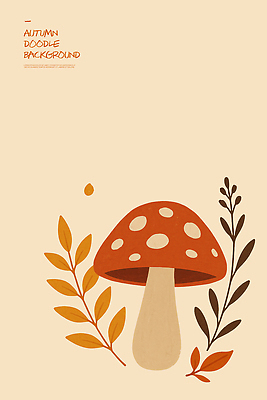 PSD 디자인 계절 예술 컬러 백그라운드 잎 일러스트 도안 자연 풍경 그래픽 장식 버섯 가을 화려 그림 색채 자연물 국내일러스트 식물 컨셉 생태계 파일형식