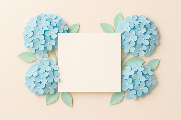 JPG 편집이미지 디자인 계절 꽃 컬러 백그라운드 장식 파란색 인테리어 봄 그림 수국 수공예 뷰티풀 창의성 편집실사 AI포토 AI콘텐츠 식물 공예 CG 파일형식