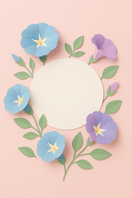 JPG 편집이미지 디자인 패턴 장식 파란색 보라색 공예 작품 심플 수공예 뷰티풀 종이꽃 분홍색배경 편집실사 AI포토 AI콘텐츠 꽃 분홍색 컬러 백그라운드 무늬 미술 취미 CG 파일형식