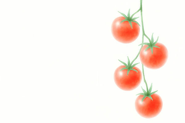 JPG 식물 줄기 농업 토마토 채소 과일 일러스트 자연 빨간색 여름 농장 환경 정원 농사 성장 신선 농부 유기농 건강식 생동감 국내일러스트 AI일러스트 AI콘텐츠 직업 웰빙 계절 산업 음식 컬러 생태계 파일형식