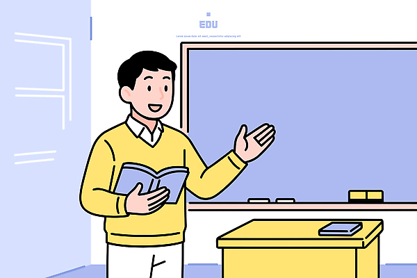 학생 교육 일러스트 교실 수업 설명 책 학습 교사 발표 강의 교과서 학습자료 국내일러스트 AI파일 직업 학교 모션 교재 교육자료 파일형식 벡터