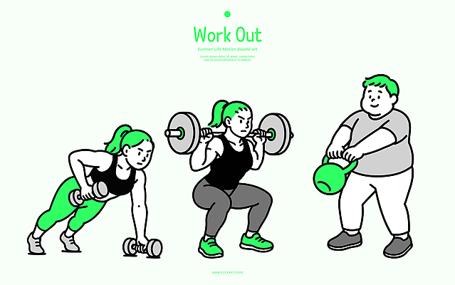 여자 남자 다이어트 일러스트 근육 건강 운동 헬스 스트레칭 힘 웨이트트레이닝 연습 근력 유산소운동 체형관리 홈트레이닝 맨몸운동 일러캐릭터 GX AI파일 캐릭터 사람 파일형식 벡터