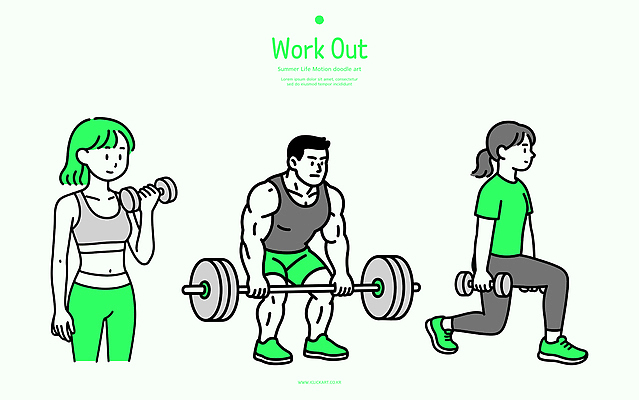 여자 남자 운동화 일러스트 근육 건강 관리 운동복 운동 헬스 힘 아령 헬스장 무게 몸무게 웨이트트레이닝 연습 유산소운동 런지 일러캐릭터 AI파일 캐릭터 옷 신발 사람 파일형식 벡터