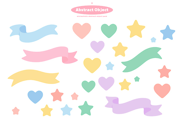 모양 디자인 별 리본 예술 상징 컬러 백그라운드 일러스트 추상 그래픽 장식 하트 배열 오브젝트 파스텔 색채 창의성 표식 국내일러스트 AI파일 자연요소 무늬 학용품 파일형식 벡터