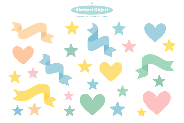 모양 디자인 별 리본 컬러 패턴 일러스트 추상 그래픽 장식 하트 그림 파스텔 소프트웨어 웹디자인 창의성 국내일러스트 AI파일 자연요소 무늬 학용품 파일형식 벡터