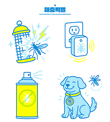 일러스트 실내 건강 실험 안전 야외 여름 전자제품 환경 기계 기쁨 개 해충 보호 상품 예방 스프레이 모기 효과 국내일러스트 AI파일 계절 감정 컨셉 포유류 내부 벌레 파일형식 벡터