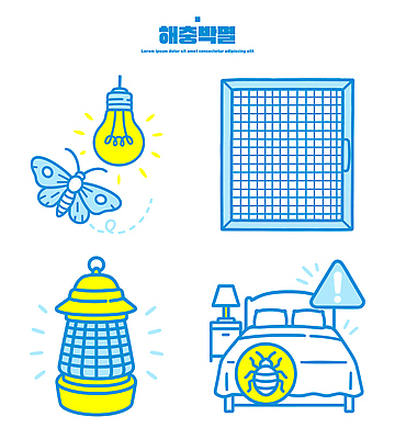 디자인 일러스트 조명 아이디어 실내 안전 생활 여름 환경 도구 침대 벌레 즐거움 예방 편리함 곰팡이 모기 주거공간 효율 방충망 국내일러스트 AI파일 계절 감정 가구 곤충 컨셉 내부 공간 해충 파일형식 벡터