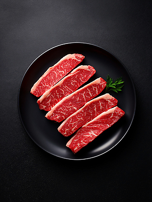 JPG 편집이미지 접시 한식 식재료 재료 육류 요리 식사 신선 맛 먹기 준비 한우 등심 마블링 편집실사 AI포토 AI콘텐츠 식기 음식 컨셉 모션 소고기 CG 파일형식
