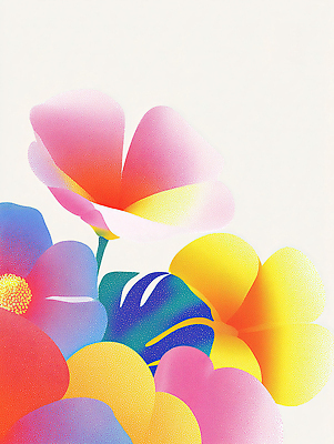 JPG 디자인 꽃 예술 컬러 일러스트 자연 표현 배열 화사함 감성 조화 뷰티풀 색채 창작 국내일러스트 AI일러스트 AI콘텐츠 식물 컨셉 생태계 파일형식