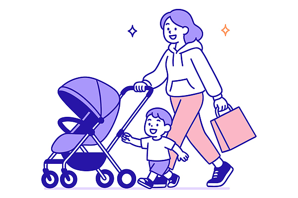 모자 행복 어린이 일러스트 가족 모션 엄마 웃음 일상 쇼핑 부모 귀여움 산책 산책로 아기 도시 시간 행운 유모차 국내일러스트 AI파일 잡화 감정 길 컨셉 관계 휴식 표정 사람 라이프 아기용품 파일형식 벡터