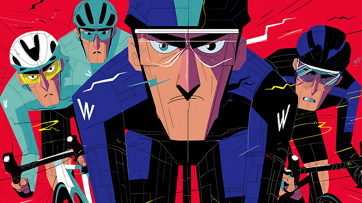 JPG 스포츠 일러스트 협력 운동선수 경기 운동 자전거 힘 경쟁 레이싱 헬멧 연습 속도 전략 코스 주행 통과 빨간배경 챔피언 국내일러스트 AI일러스트 AI콘텐츠 백그라운드 컨셉 건강 시합 빨간색 바이크 보호장비 파일형식