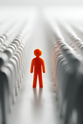 JPG 편집이미지 상징 컬러 모션 사람 주황색 회색 비교 배열 집중 개성 대칭 주목 강조 편집실사 AI포토 AI콘텐츠 컨셉 CG 파일형식