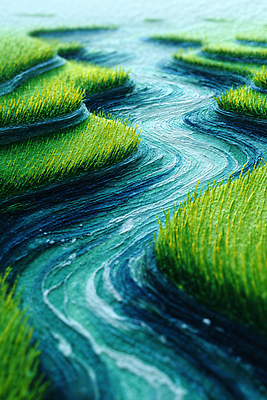 JPG 일러스트 자연 생명 풍경 초원 물 강 환경 흐름 풀 생태계 조용 지형 기온 뷰티풀 국내일러스트 AI일러스트 AI콘텐츠 자연요소 식물 컨셉 날씨 파일형식