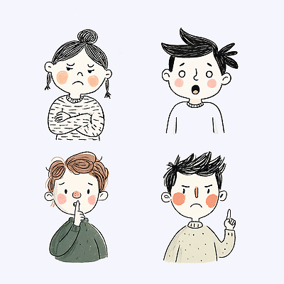 PSD 교육 감정 어린이 일러스트 모션 페인팅 친구 표현 그림 심리 소통 이해 창의력 일러캐릭터 캐릭터 컨셉 관계 사람 파일형식