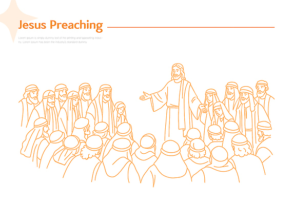 교육 기독교 종교 일러스트 이야기 대화 사람 여러명 평화 믿음 듣기 모임 교양 예수 가르침 사회 전파 설교 공동체 국내일러스트 AI파일 감정 다수 컨셉 모션 말하기 신_종교 파일형식 벡터