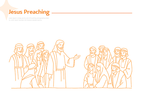 교육 종교 일러스트 이야기 대화 여러명 성경 듣기 예수 가르침 메시지 군중 설교 소통 복음 제자들 인간관계 국내일러스트 AI파일 다수 컨셉 종교용품 관계 모션 말하기 사람 신_종교 파일형식 벡터