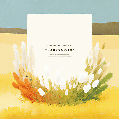 PSD 식물 디자인 계절 기념일 예술 컬러 하늘색 백그라운드 일러스트 자연 풍경 초원 장식 감상 수확 발전 그림 감사 창의성 풍요 국내일러스트 감정 컨셉 농업 이벤트 파란색 생태계 파일형식