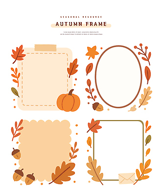 디자인 계절 컬러 백그라운드 단풍 일러스트 자연 호박 프레임 장식 자료 회색 가을 원형 편안함 도토리 꾸미기 국내일러스트 AI파일 도형 잎 채소 견과류 감각 생태계 파일형식 벡터