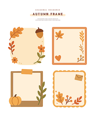 디자인 계절 꽃 백그라운드 단풍 스티커 일러스트 자연 나뭇잎 프레임 사랑 그래픽 장식 가을 빈티지 오브젝트 그림 감성 색감 국내일러스트 AI파일 식물 감정 컨셉 잎 생태계 파일형식 벡터