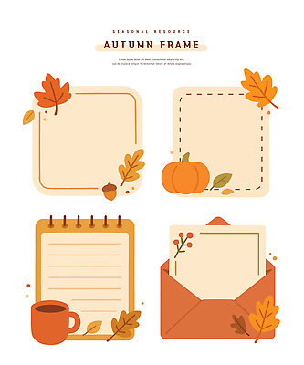 디자인 계절 컬러 백그라운드 단풍 일러스트 자연 호박 프레임 장식 컵 공책 가을 배열 편지지 문서 소재 감성 국내일러스트 AI파일 식기 컨셉 잎 채소 문구용품 편지 생태계 파일형식 벡터
