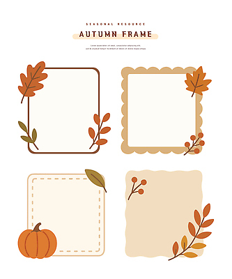 모양 디자인 계절 컬러 패턴 일러스트 캘리그라피 호박 나뭇잎 프레임 장식 공백 가을 공예 꾸미기 창의성 브랜딩 국내일러스트 AI파일 잎 무늬 채소 취미 파일형식 벡터