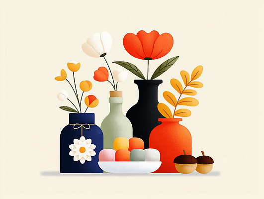 JPG 식물 디자인 꽃 예술 컬러 과일 일러스트 자연 장식 인테리어 꽃병 표현 감각 화려 분위기 오브젝트 심플 조화 뷰티풀 창의성 국내일러스트 AI일러스트 AI콘텐츠 컨셉 생태계 파일형식