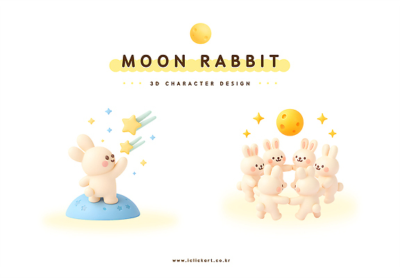 PSD 편집이미지 캐릭터 디자인 별 놀이 3D캐릭터 3D 우주 귀여움 흰색 토끼 달나라 상상력 생동감 아기자기 편집3D 자연요소 컬러 컨셉 포유류 반려동물 디지털합성 파일형식