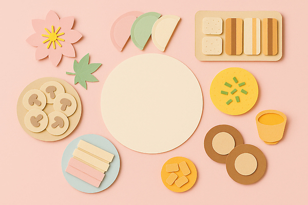 JPG 자연요소 모양 편집이미지 디자인 꽃 컬러 과일 디저트 컵 추석 원형 페이퍼아트 전 배열 오브젝트 종이공예 작품 송편 창의성 창작 분홍색배경 편집실사 AI포토 AI콘텐츠 도형 식물 식기 명절 음식 분홍색 백그라운드 떡 미술 공예 CG 파일형식