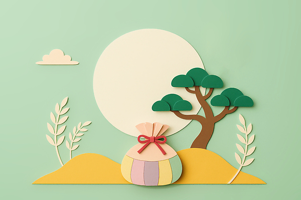 JPG 나무 식물 편집이미지 전통 디자인 종이 문화 예술 컬러 백그라운드 자연 한국 풍경 추석 보자기 페이퍼아트 편안함 조화 수공예 핸드메이드 경관 편집실사 AI포토 AI콘텐츠 명절 아시아 감각 공예 CG 생태계 파일형식 천_직물