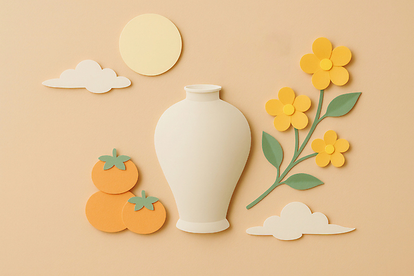 JPG 편집이미지 디자인 꽃 예술 컬러 백그라운드 과일 자연 종류 장식 모형 추석 전시 감각 페이퍼아트 오브젝트 소재 조화 비율 편집실사 AI포토 AI콘텐츠 식물 명절 CG 생태계 파일형식