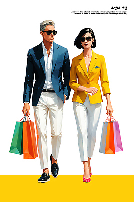 PSD 커플 여자 패션 남자 여유 가방 일러스트 거리 일상 생활 쇼핑 세트 유행 동료 모던 색감 오후 스타일 세련 국내일러스트 잡화 감정 관계 사람 라이프 파일형식