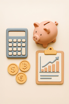 JPG 편집이미지 돈 통계 관리 금융 경제 3D 동전 저축 계산기 성장 분석 통장 투자 서류판 재정 편집3D AI컴퓨터그래픽 AI콘텐츠 예산군 컨셉 비즈니스 문구용품 사무용품 장비 재산 충청남도 디지털합성 파일형식