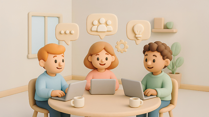 JPG 식물 편집이미지 디자인 회의 협력 아이디어 직장 노트북 사무실 3D 작업 그룹 창가 소통 생동감 편집3D AI컴퓨터그래픽 AI콘텐츠 컨셉 회사 비즈니스 창문 전자제품 디지털합성 파일형식