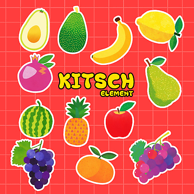 PSD 디자인 예술 컬러 백그라운드 과일 일러스트 포도 수박 바나나 그래픽 사과 레몬 파인애플 열대과일 아보카도 꾸미기 선박 키치 국내일러스트 컨셉 수상교통 파일형식