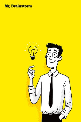 남자 상징 생각 일러스트 전구 모션 커뮤니케이션 아이디어 표정 기획 긍정적 발명 상상력 영감 창의성 국내일러스트 AI파일 감정 컨셉 사람 파일형식 벡터