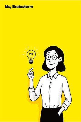 직업 캐릭터 손 디자인 여자 행복 일러스트 전구 아이디어 표정 일상 노란색 표현 즐거움 발상 상상력 영감 창의성 창작 브레인스토밍 국내일러스트 AI파일 감정 컬러 컨셉 사람 라이프 신체부위 파일형식 벡터