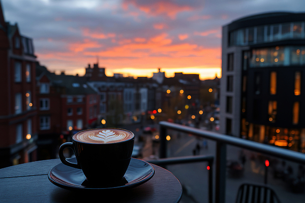 JPG 구름 편집이미지 커피 자연 탁자 하늘 거리 풍경 건물 컵 일몰 카페 도시 저녁 뷰티풀 편집실사 AI포토 AI콘텐츠 자연요소 식기 건축물 음료 가구 노을 상점 야간 CG 생태계 파일형식