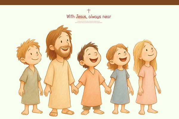PSD 행복 기독교 어린이 일러스트 가족 함께함 사랑 웃음 사람 친구 믿음 손잡기 기쁨 예수 그림 소통 동심 국내일러스트 감정 종교 컨셉 관계 모션 표정 신_종교 파일형식