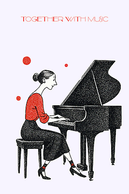 PSD 여자 감정 문화 예술 음악 컬러 연주 일러스트 흑백 창조 취미 공연 표현 그리기 피아노 우아함 스케치 집중 모던 창의성 국내일러스트 컨셉 모션 문화예술 촬영기법 미술 사람 이벤트 건반악기 파일형식