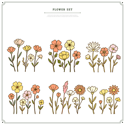 모양 식물 디자인 꽃 예술 컬러 꽃다발 일러스트 자연 아이디어 장식 배열 화사함 조화 자원 뷰티풀 색채 생동감 국내일러스트 AI파일 컨셉 생태계 파일형식 벡터