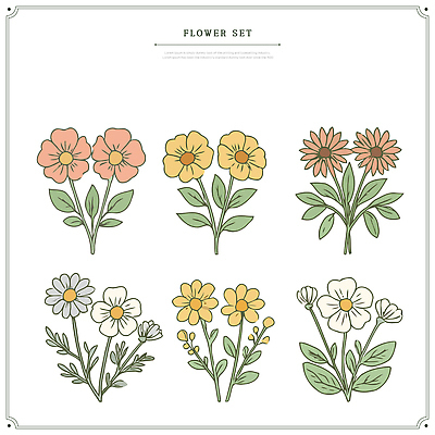 식물 디자인 계절 꽃 화초 예술 컬러 일러스트 자연 생명 풍경 정원 배열 원예 조화 뷰티풀 국내일러스트 AI파일 취미 생태계 파일형식 벡터