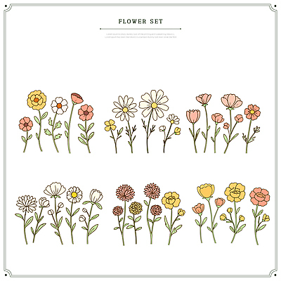 식물 디자인 꽃 예술 컬러 꽃다발 백그라운드 패턴 일러스트 자연 생명 그래픽 장식 봄 오브젝트 조화 뷰티풀 창의성 국내일러스트 AI파일 계절 무늬 생태계 파일형식 벡터